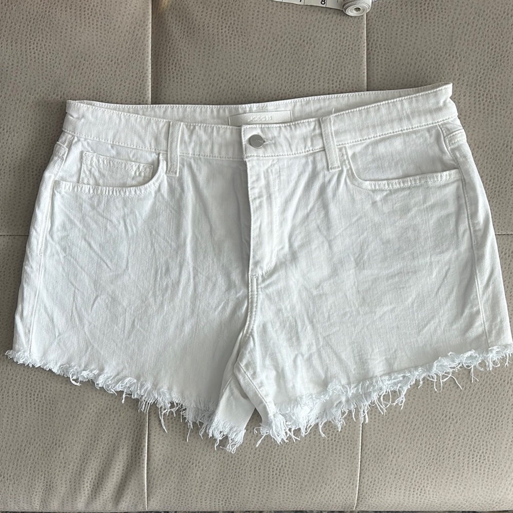 JOE’S JEANS the OZZIE White Frayed Hem Women's Shorts